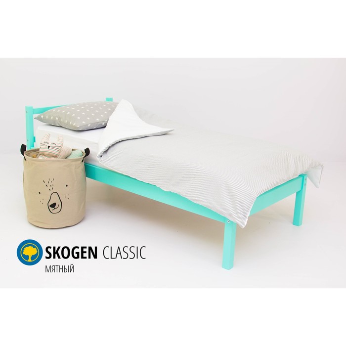 Детская кровать Бельмарко Skogen classic, без ящика, мятная