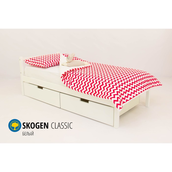 Детская кровать Бельмарко Skogen classic, без ящика, белая