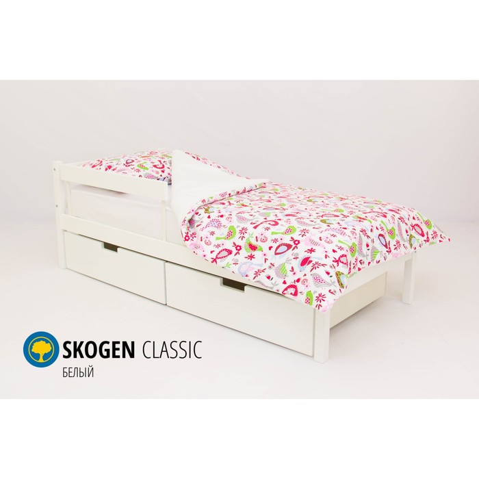 Детская кровать Бельмарко Skogen classic, без ящика, белая