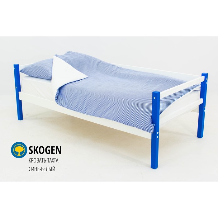 Детская кровать-тахта Skogen, без ящика, сине-белая
