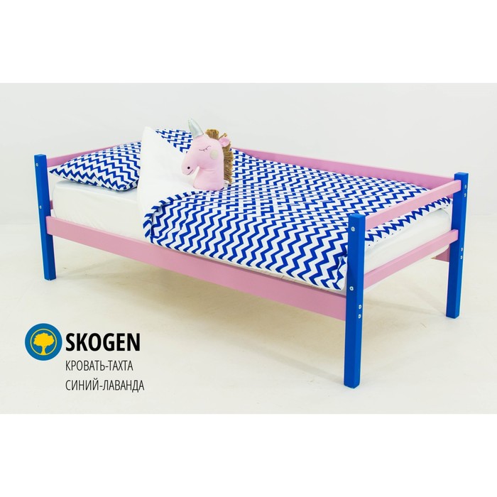 Детская кровать-тахта Skogen, без ящика, синяя/лаванда