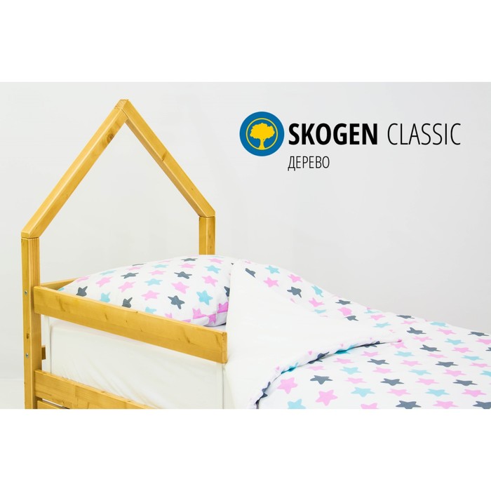 Детская кровать-домик мини Бельмарко Skogen, без ящика, дерево