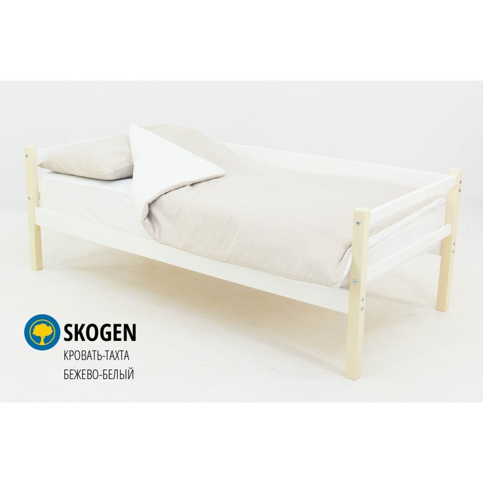 Детская кровать-тахта Skogen, без ящика, бежево-белая