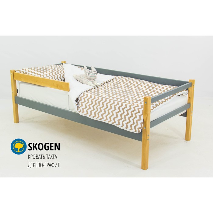 Детская кровать-тахта Skogen, без ящика, дерево/графит