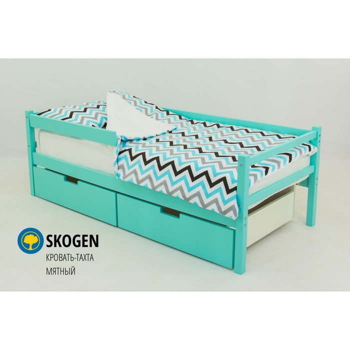 Детская кровать-тахта Skogen, без ящика, мятная
