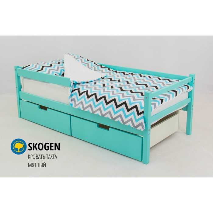 Детская кровать-тахта Skogen, без ящика, мятная