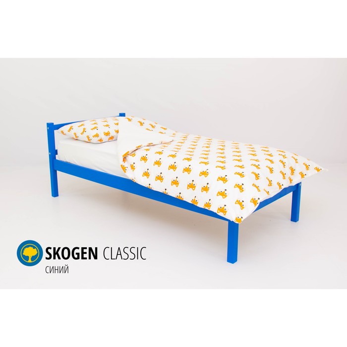 Детская кровать Бельмарко Skogen classic, без ящика, синяя