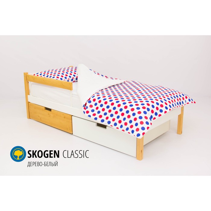 Детская кровать Бельмарко Skogen classic, без ящика, дерево/белая
