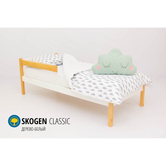 Детская кровать Бельмарко Skogen classic, без ящика, дерево/белая