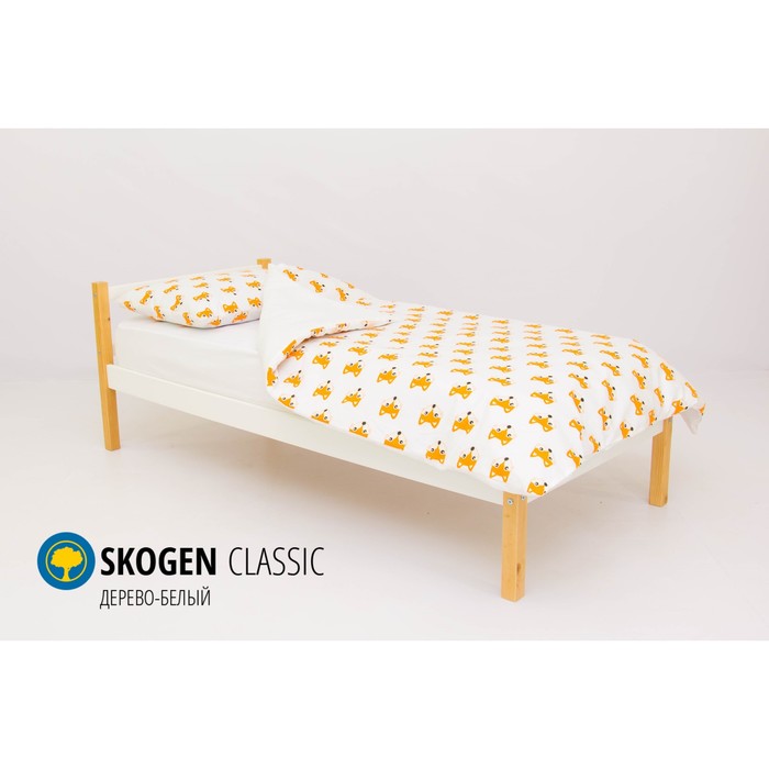 Детская кровать Бельмарко Skogen classic, без ящика, дерево/белая