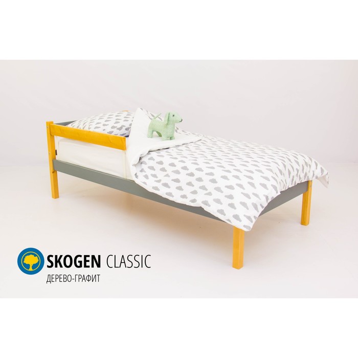 Детская кровать Бельмарко Skogen classic, без ящика, дерево/графит