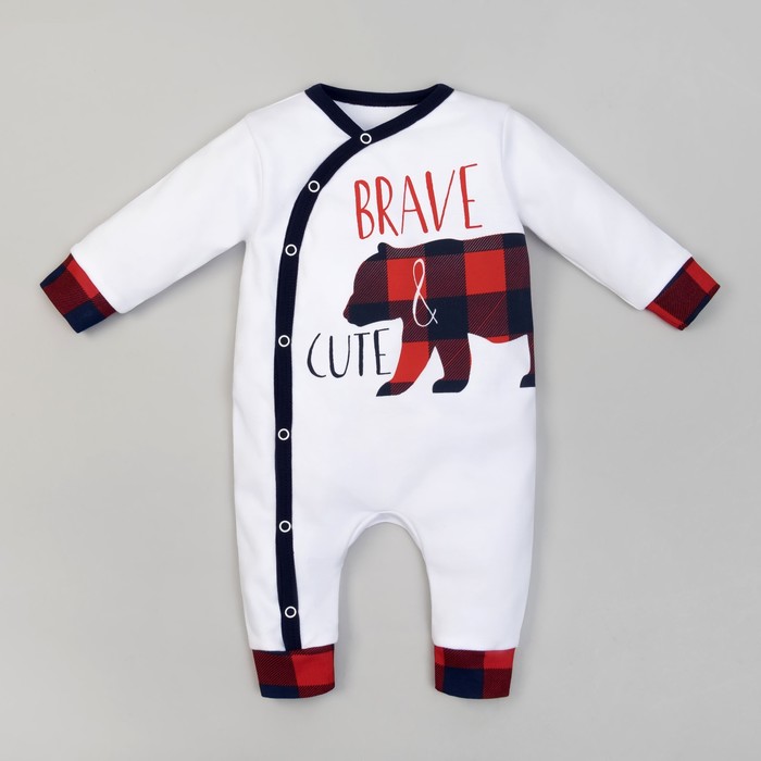 Комбинезон "Little bear", рост 62-68 см, 3-6 мес(22 р-р), 100% хл, интерлок