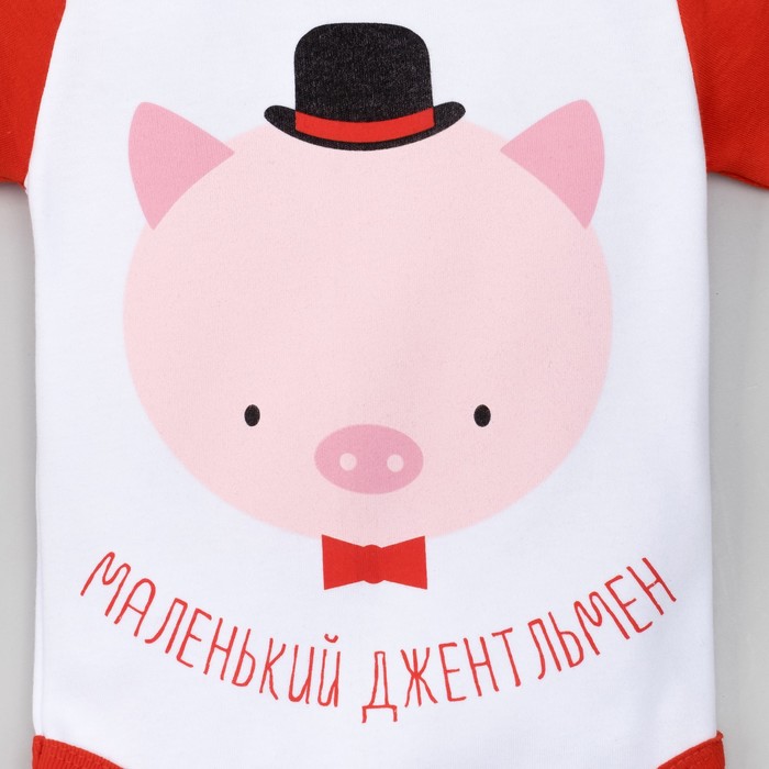 Боди детское для мальчика "Символ года", рост 74-80 см, 9-12 мес (26 р-р), 100% хл, интерлок 35800