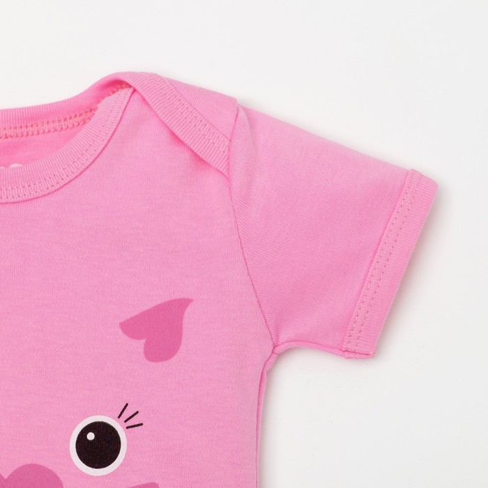 Боди детское "Хрюша", рост 86-92 см 1,5-2 г (28 р-р), 100% хл, интерлок