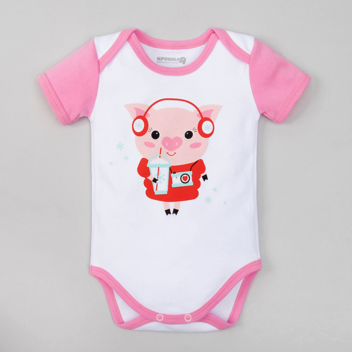 Комплект боди детское-2 шт "Тепло зимой ", рост 74-80 см, 9-12 мес (26 р-р), 100% хл,