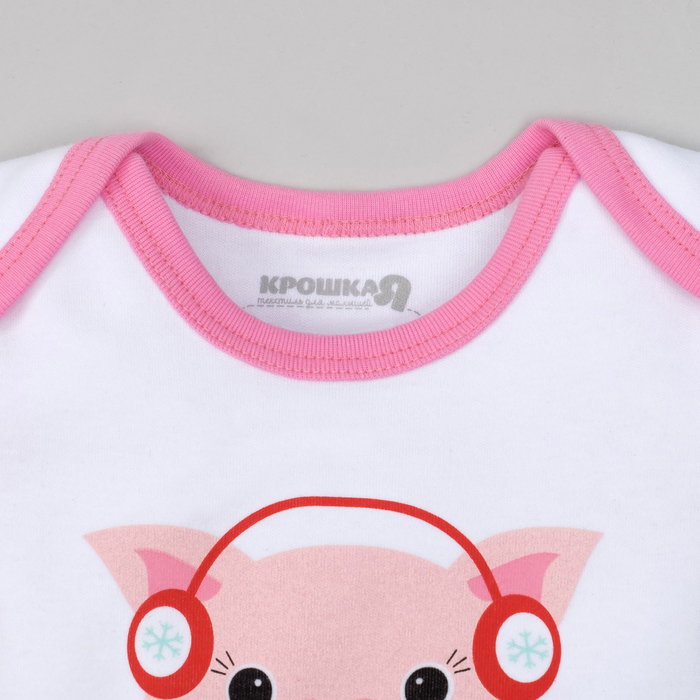 Комплект боди детское-2 шт "Тепло зимой ", рост 74-80 см, 9-12 мес (26 р-р), 100% хл,