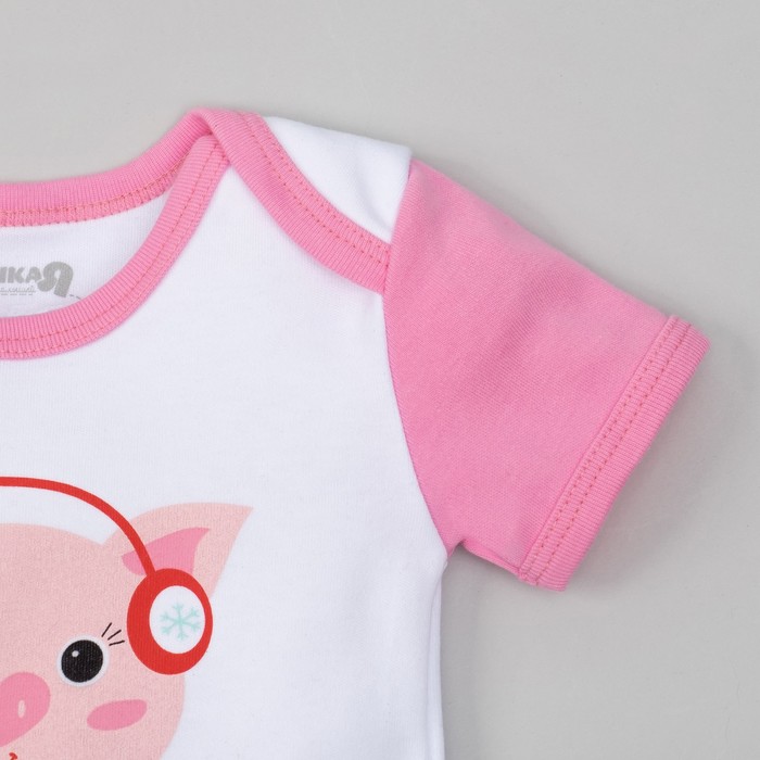 Комплект боди детское-2 шт "Тепло зимой ", рост 74-80 см, 9-12 мес (26 р-р), 100% хл,