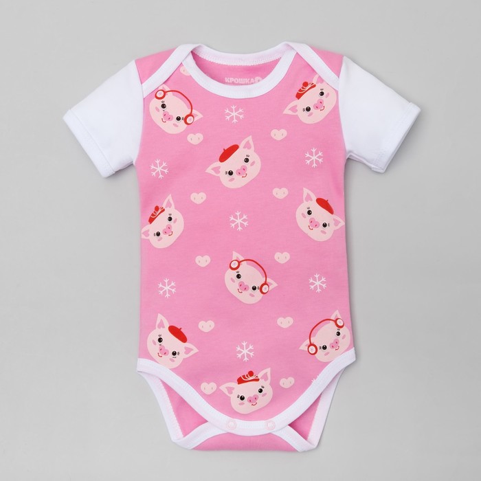 Комплект боди детское-2 шт "Тепло зимой ", рост 74-80 см, 9-12 мес (26 р-р), 100% хл,