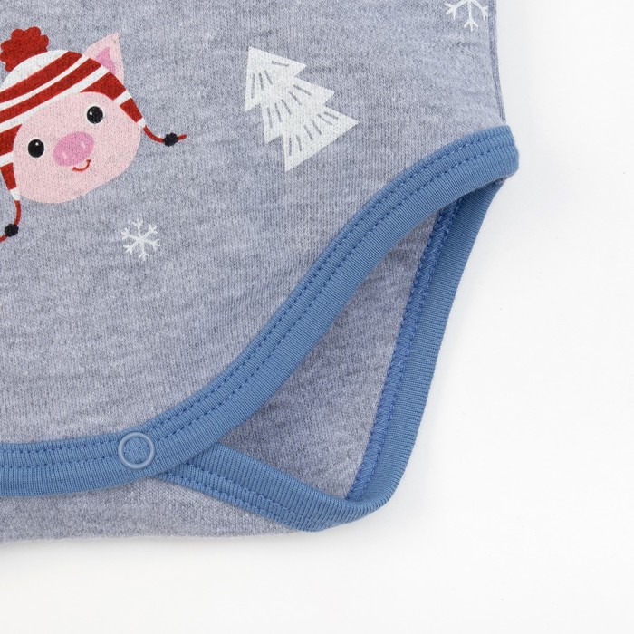 Комплект боди детское-2шт "Тебе подарочек", рост 74-80 см, 9-12 мес (26 р-р), 100% хл.