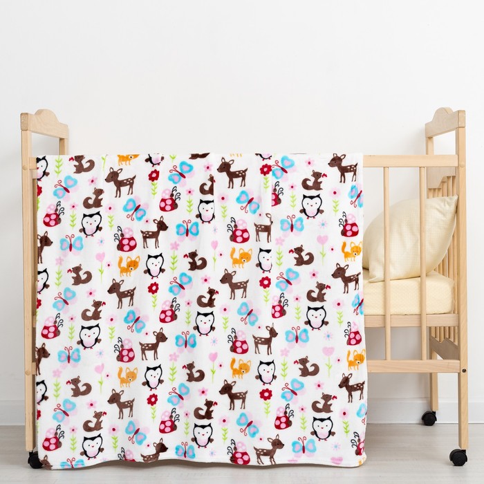 Плед велсофт 100х140 см, рис 029-pd, 280 гр/м полиэстер