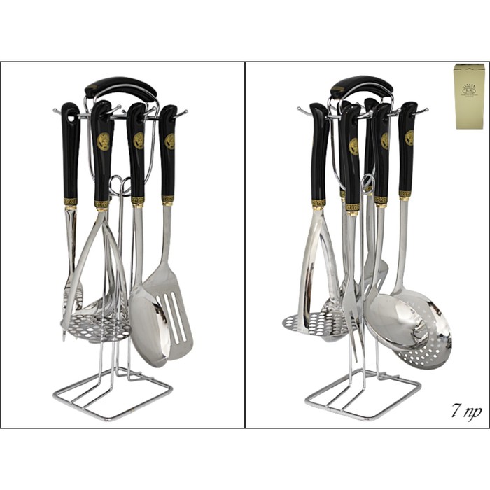 Кухонный набор из 6 предметов на подставке, в подарочной упаковке