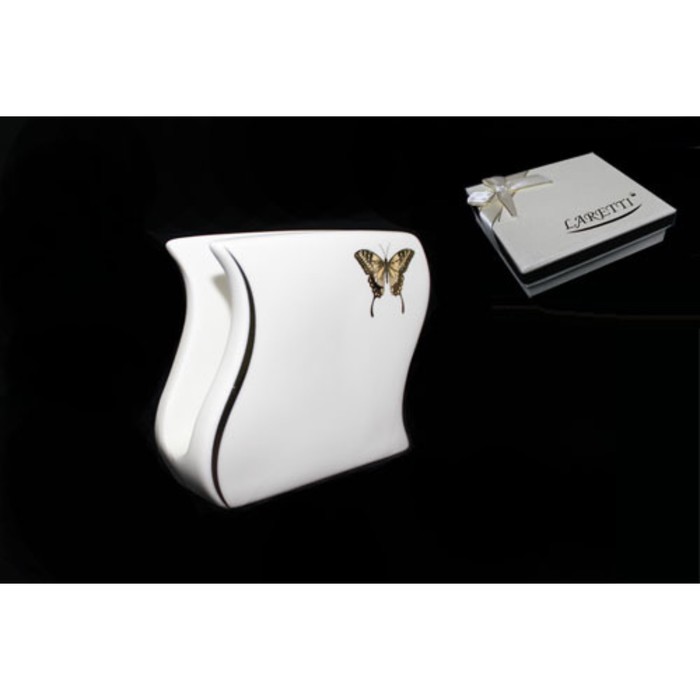 Салфетница 10 см "ЗОЛОТАЯ БАБОЧКА", в подарочной упаковке