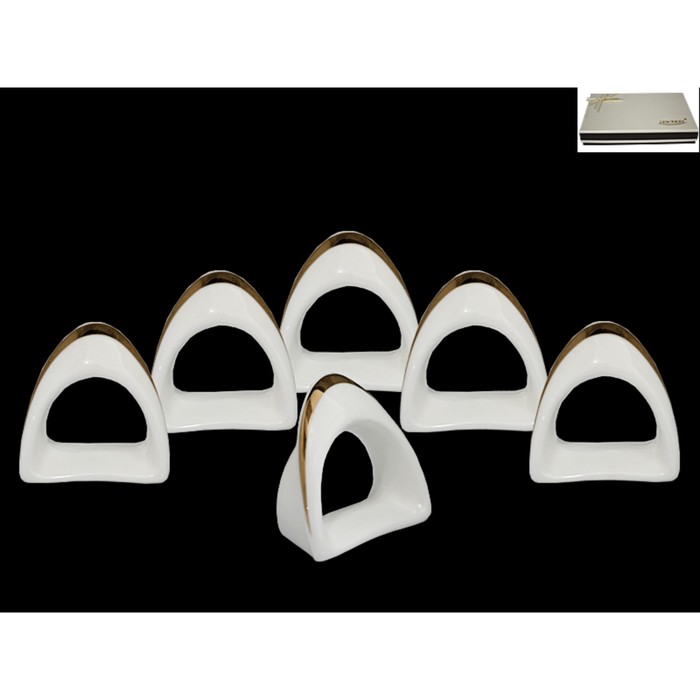 Набор из 6 колец для салфеток "АНХЕЛИКА", в подарочной упаковке