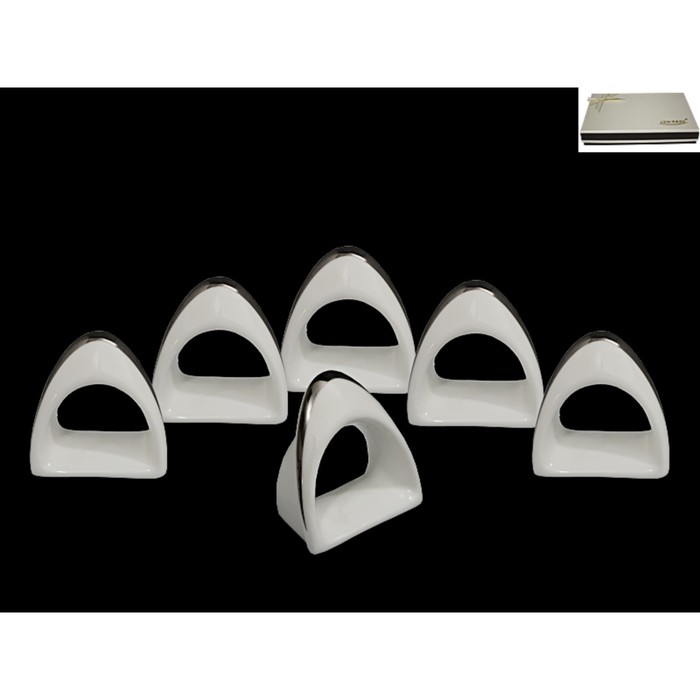 Набор из 6 колец для салфеток "АНХЕЛИКА", в подарочной упаковке