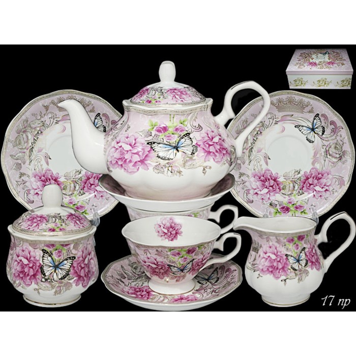 Чайный сервиз 17 предметов, в подарочной упаковке