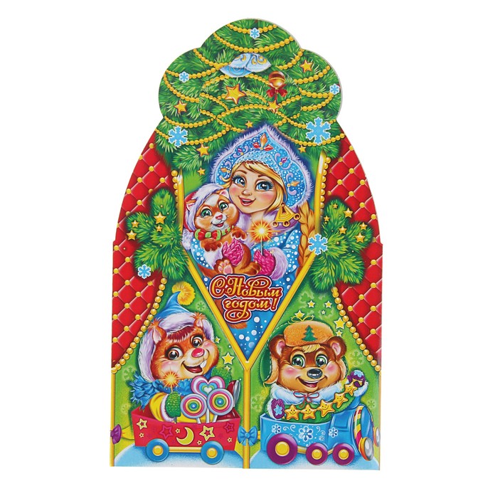 Подарочная коробка "Искорка", сборная, зелёный, 17,5 х 7 х 10,5 см