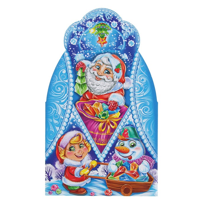 Подарочная коробка "Искорка", сборная, синий, 17,5 х 7 х 10,5 см