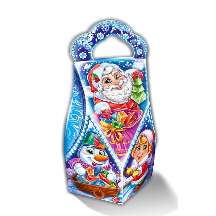 Подарочная коробка "Искорка", сборная, синий, 17,5 х 7 х 10,5 см