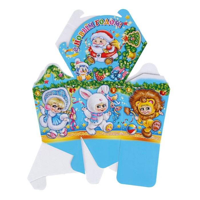 Подарочная коробка "Маскарад", корзина малая, сборная, 22,5 х 20 х 13 см