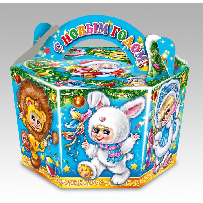 Подарочная коробка "Маскарад", корзина малая, сборная, 22,5 х 20 х 13 см