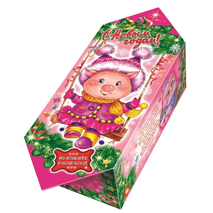 Сборная коробка-конфета "Сестренка" (с раскраской и анимацией) 9,8 х 7 х 17,8 см