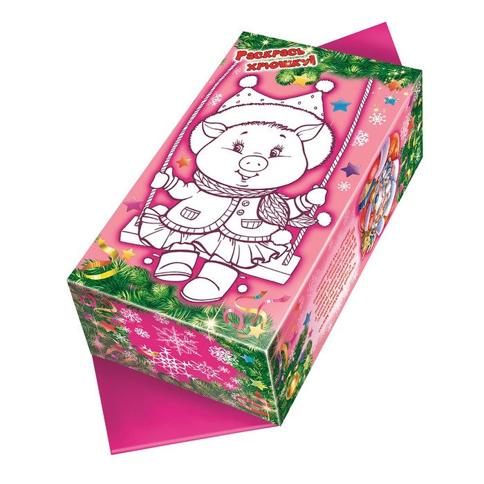 Сборная коробка-конфета "Сестренка" (с раскраской и анимацией) 9,8 х 7 х 17,8 см