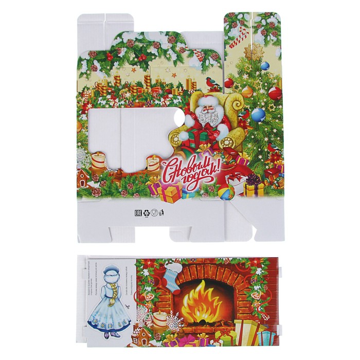 Подарочная коробка "Камин", сборная, 23 х 9,5 х 16 см