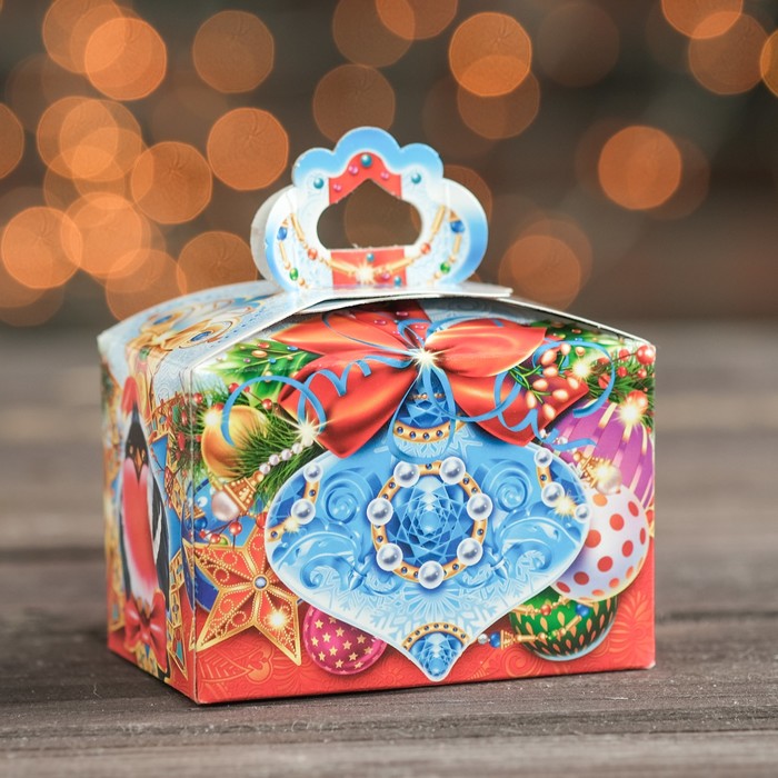 Подарочная коробка "Птички", сборная, 9 х 6 х 9 см