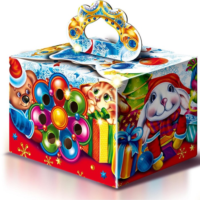 Подарочная коробка "Игрушки", сборная, 9 х 6 х 9 см