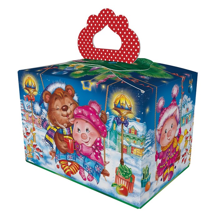 Подарочная коробка "Качели", сборная, 9 х 6 х 9 см