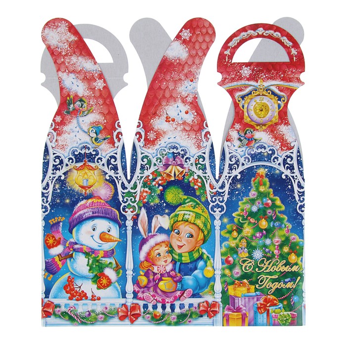 Подарочная коробка "Ребятишки", сборная, 20 х 18 х 23 см