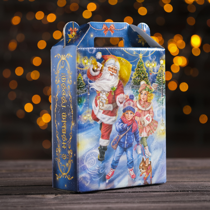 Подарочная коробка "Каток" 16,8 х 6,8 х 20,5 см