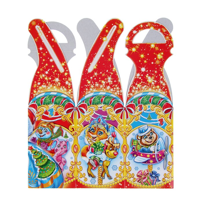 Подарочная коробка "Зверюшки", сборная, 20 х 18 х 23 см