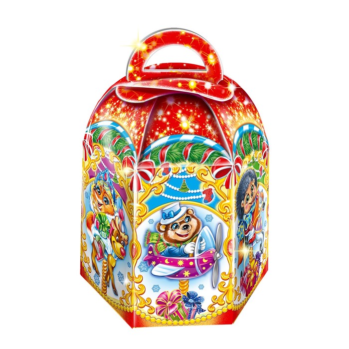 Подарочная коробка "Зверюшки", сборная, 20 х 18 х 23 см