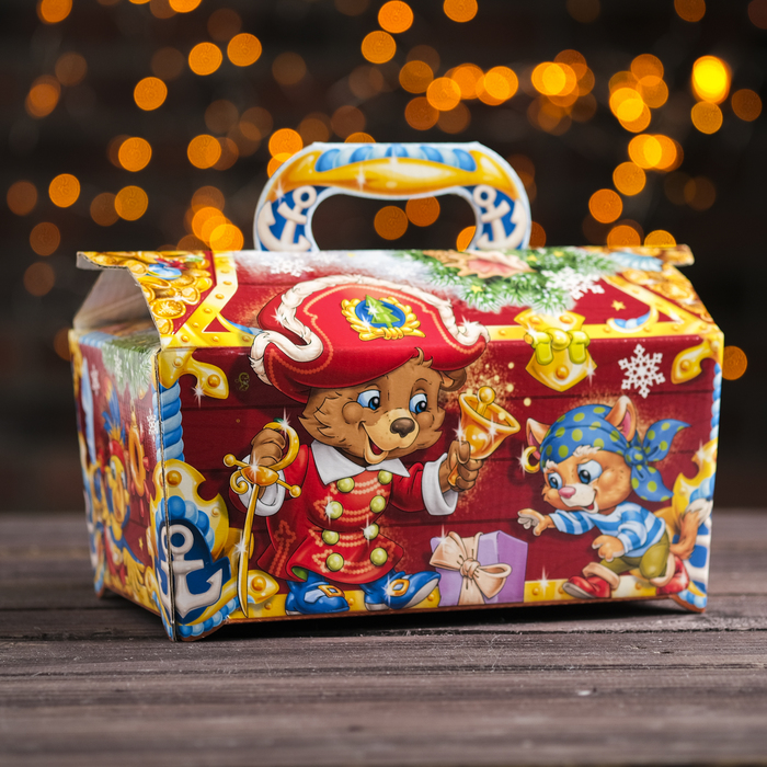 Подарочная коробка "Пиратская", сундучок, сборная, 25 х 15 х 15 см