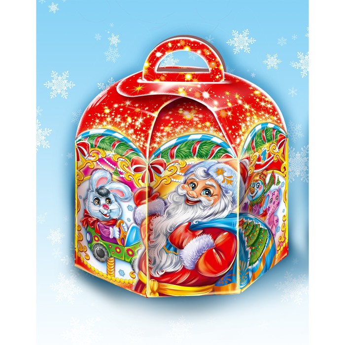 Подарочная коробка "Зверюшки", сборная, 17.5 х 15 х 14 см