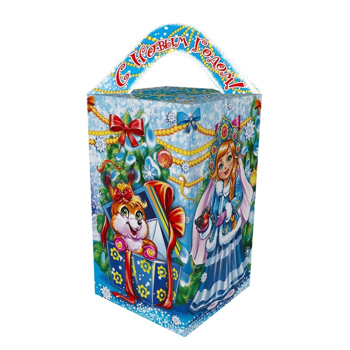 Подарочная коробка "Веселье", сборная, 10 х 10 х 18 см