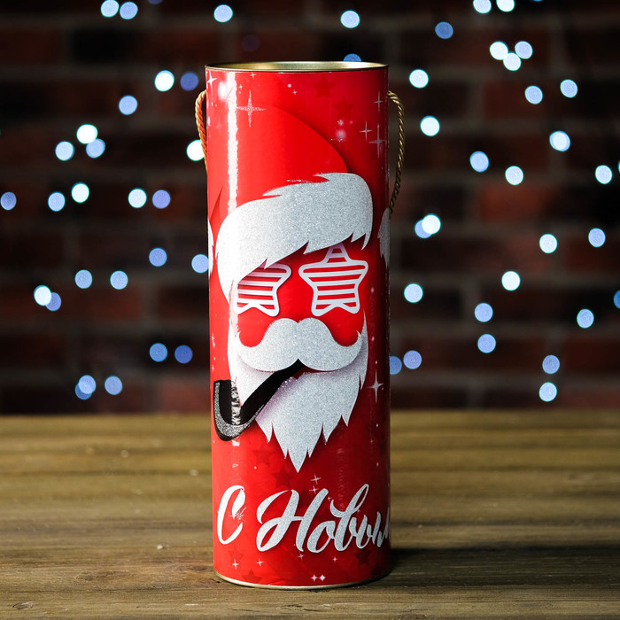 Подарочная коробка-тубус "Хипстеры", 12 х 34,5 см