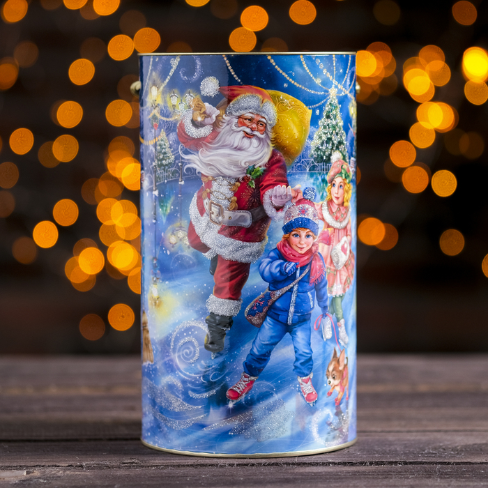 Подарочная коробка-тубус "Каток", 12 х 22 см