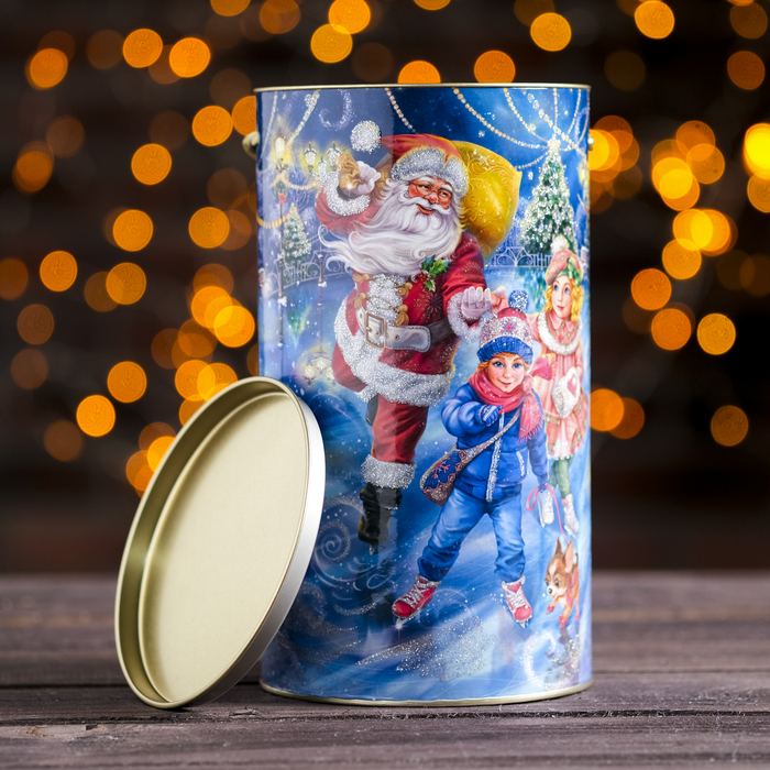 Подарочная коробка-тубус "Каток", 12 х 22 см